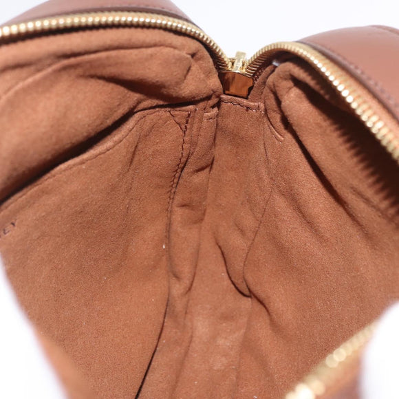 Stella McCartney Chain Shoulder Bag Leather Boa Brown Gold Auth BA15899A