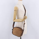 Stella McCartney Chain Shoulder Bag Leather Boa Brown Gold Auth BA15899A-25