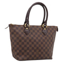 LOUIS VUITTON Damier Ebene Saleya PM Tote Bag N51183 LV Auth BA15905V-1