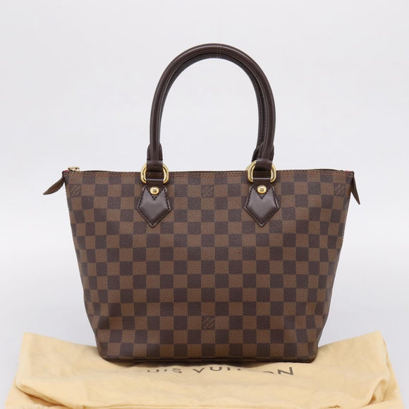 LOUIS VUITTON Damier Ebene Saleya PM Tote Bag N51183 LV Auth BA15905V