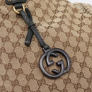 GUCCI GG Canvas Hand Bag 2way Gold Beige 247286 Auth BA15907V-10