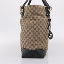 GUCCI GG Canvas Hand Bag 2way Gold Beige 247286 Auth BA15907V-3