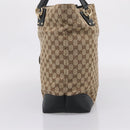 GUCCI GG Canvas Hand Bag 2way Gold Beige 247286 Auth BA15907V-4