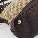 GUCCI GG Canvas Tote Bag 2way Beige Gold 247279 Auth BA15908V-16
