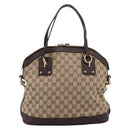 GUCCI GG Canvas Tote Bag 2way Beige Gold 247279 Auth BA15908V-2