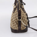 GUCCI GG Canvas Tote Bag 2way Beige Gold 247279 Auth BA15908V-3