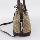 GUCCI GG Canvas Tote Bag 2way Beige Gold 247279 Auth BA15908V-4
