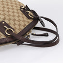 GUCCI GG Canvas Tote Bag 2way Beige Gold 247279 Auth BA15908V-7