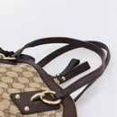 GUCCI GG Canvas Tote Bag 2way Beige Gold 247279 Auth BA15908V-14