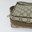 GUCCI GG Plus Supreme Shoulder Bag PVC Beige Gold Auth BA1591-9