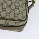 GUCCI GG Plus Supreme Shoulder Bag PVC Beige Gold Auth BA1591-16