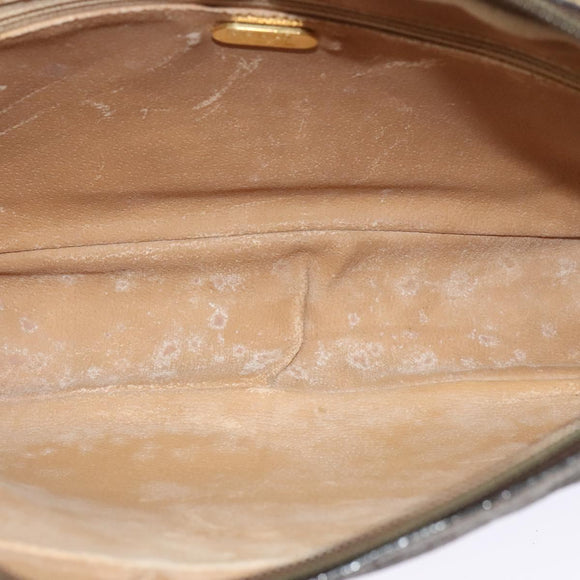 GUCCI GG Plus Supreme Shoulder Bag PVC Beige Gold Auth BA1591