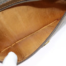 GUCCI GG Plus Supreme Shoulder Bag PVC Beige Gold Auth BA1591-12