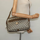 GUCCI GG Plus Supreme Shoulder Bag PVC Beige Gold Auth BA1591-20