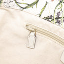 GUCCI Flora Tote Bag Canvas White 282439 Auth BA15910V-21