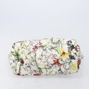 GUCCI Flora Tote Bag Canvas White 282439 Auth BA15910V-5