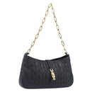 GUCCI Jackie Chain Shoulder Bag Leather Black Gold 001 4032 Auth BA15911M-1