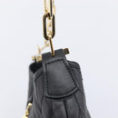 GUCCI Jackie Chain Shoulder Bag Leather Black Gold 001 4032 Auth BA15911M-9