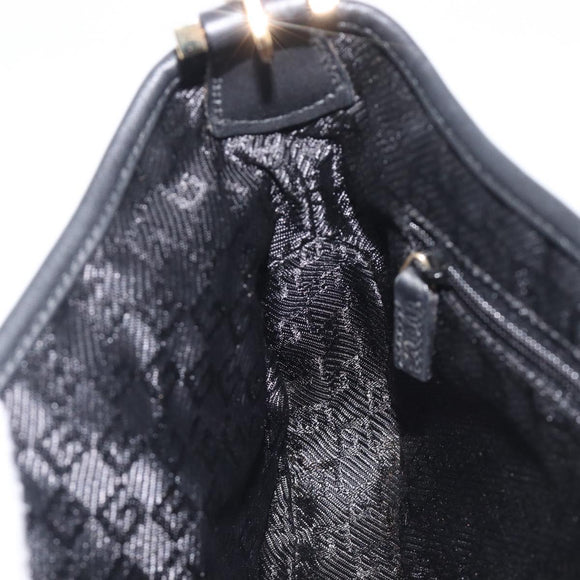 GUCCI Jackie Chain Shoulder Bag Leather Black Gold 001 4032 Auth BA15911M