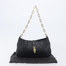 GUCCI Jackie Chain Shoulder Bag Leather Black Gold 001 4032 Auth BA15911M-12
