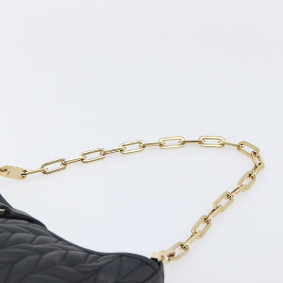 GUCCI Jackie Chain Shoulder Bag Leather Black Gold 001 4032 Auth BA15911M