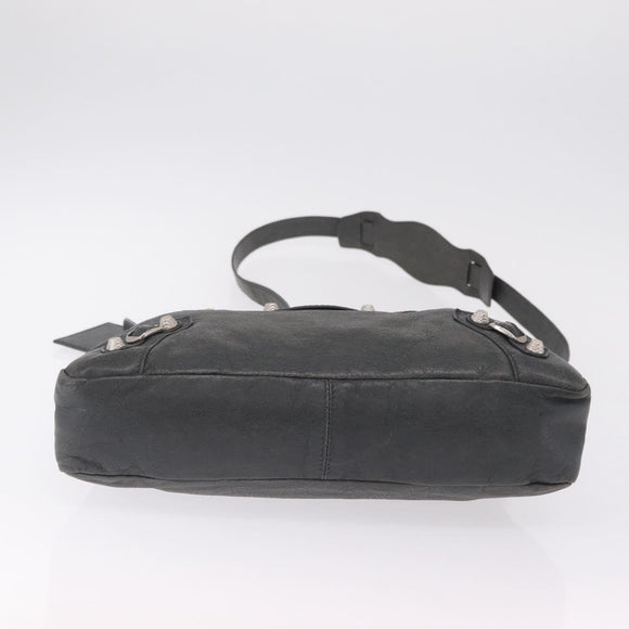 Balenciaga Giant Town Hand Bag Leather 2way Gray Silver 285434 Auth BA15913V
