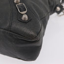 Balenciaga Giant Town Hand Bag Leather 2way Gray Silver 285434 Auth BA15913V-15