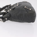 Balenciaga Giant Town Hand Bag Leather 2way Gray Silver 285434 Auth BA15913V-5