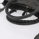 Balenciaga Giant Town Hand Bag Leather 2way Gray Silver 285434 Auth BA15913V-7