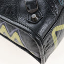 Balenciaga Classic City Graffiti Bag Leather 2way Black 431621 Auth BA15914M-14
