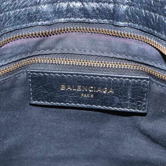 Balenciaga Classic City Graffiti Bag Leather 2way Black 431621 Auth BA15914M