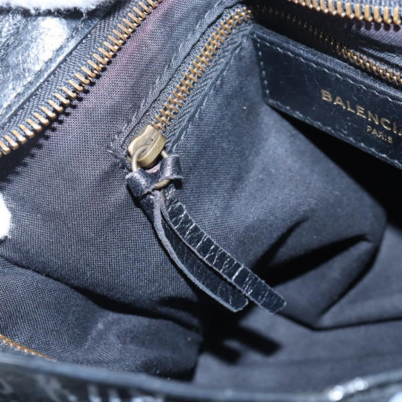 Balenciaga Classic City Graffiti Bag Leather 2way Black 431621 Auth BA15914M