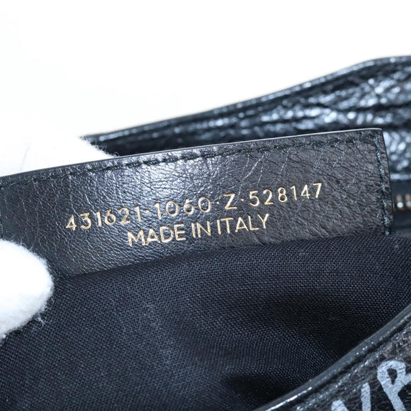 Balenciaga Classic City Graffiti Bag Leather 2way Black 431621 Auth BA15914M