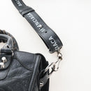 Balenciaga Classic Mini City Bag Leather 2way Gray Silver 300295 Auth BA15915M-12