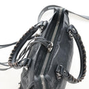 Balenciaga Classic Mini City Bag Leather 2way Gray Silver 300295 Auth BA15915M-6