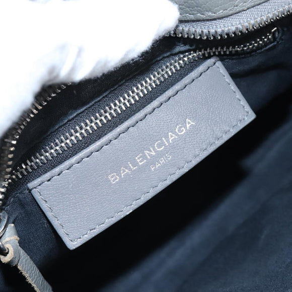 Balenciaga Classic Metal Edge City Mini Leather 2way Gray 390160 Auth BA15916M