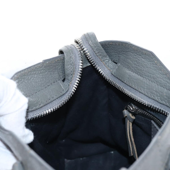 Balenciaga Classic Metal Edge City Mini Leather 2way Gray 390160 Auth BA15916M