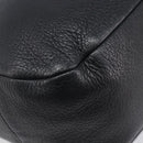 PRADA Shoulder Bag Vittero Dino Leather Black Gold Auth BA15917V-11