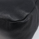 PRADA Shoulder Bag Vittero Dino Leather Black Gold Auth BA15917V-12