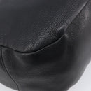 PRADA Shoulder Bag Vittero Dino Leather Black Gold Auth BA15917V-13