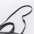 PRADA Hand Bag Safiano Leather 2way Black Gold Auth BA15919V-15