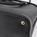 PRADA Hand Bag Safiano Leather 2way Black Gold Auth BA15919V-18