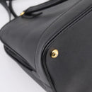 PRADA Hand Bag Safiano Leather 2way Black Gold Auth BA15919V-19