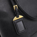 PRADA Hand Bag Safiano Leather 2way Black Gold Auth BA15919V-20