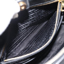 PRADA Hand Bag Safiano Leather 2way Black Gold Auth BA15919V-26