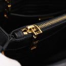 PRADA Hand Bag Safiano Leather 2way Black Gold Auth BA15919V-27