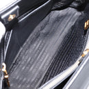 PRADA Hand Bag Safiano Leather 2way Black Gold Auth BA15919V-29