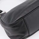 PRADA Shoulder Bag Leather Black Silver Auth BA15920M-16