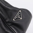 PRADA Shoulder Bag Leather Black Silver Auth BA15920M-17