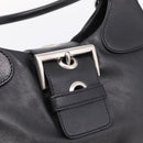 PRADA Shoulder Bag Leather Black Silver Auth BA15920M-18
